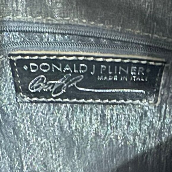 Donald J. Pliner Tortoiseshell Patent Leather Hobo Bag Brown Excellent Condition - Picture 3 of 5